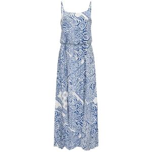 ONLY Onlnova Life Vis Strap Maxi Dress AOP, Mazarin Blue, 8 ONLY Onlnova Life Vis Strap Maxi Dress AOP, Mazarin Blue, 8