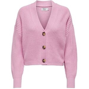ONLY ONLCarol Nice Women's Cardigan Short Cardigan with Button Placket, Prism Pink, XS ONLY ONLCarol Nice Women's Cardigan Short Cardigan with Button Placket, Prism Pink, XS
