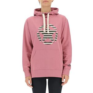 Jeep O102608-P490 J WOMAN HOODED OVERSIZE SWEATSHIRT STAR Striped Print J22W Dusty Rose M Jeep O102608-P490 J WOMAN HOODED OVERSIZE SWEATSHIRT STAR Striped Print J22W Dusty Rose M