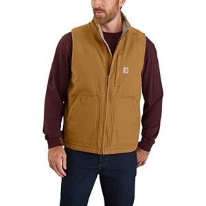 Carhartt Men's Loose Fit Washed Duck Sherpa-Lined Mock-Neck Vest, ® Brown, XL Carhartt Men's Loose Fit Washed Duck Sherpa-Lined Mock-Neck Vest, ® Brown, XL