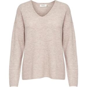 ONLY Womens Onlcamilla V-Neck L/S KNT Noos Pullover Sweater, Pumice Stone/Detail:Melange, XL UK ONLY Womens Onlcamilla V-Neck L/S KNT Noos Pullover Sweater, Pumice Stone/Detail:Melange, XL UK