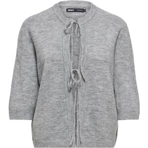 ONLY Onlsimoni Women's 2/4 Bow Cardigan KNT Noos, Medium Grey Melange, L ONLY Onlsimoni Women's 2/4 Bow Cardigan KNT Noos, Medium Grey Melange, L