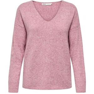 ONLY Women's Onlrica Life L/S V-Neck Jumper KNT Noos, Heather Rose, S ONLY Women's Onlrica Life L/S V-Neck Jumper KNT Noos, Heather Rose, S