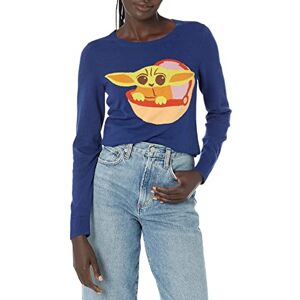 Amazon Essentials Disney Marvel Star Wars Women's Lightweight Long Sleeve Cotton Blend Knit Crewneck Jumper, Star Wars Grogu Womens, M Amazon Essentials Disney Marvel Star Wars Women's Lightweight Long Sleeve Cotton Blend Knit Crewneck Jumper, Star Wars Grogu Womens, M