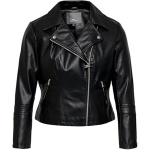 ONLY Carmakoma NOS Women's Caremmy Faux Leather Biker Noos Jacket, Black (Black Black), 22 (Manufacturer size: 48) ONLY Carmakoma NOS Women's Caremmy Faux Leather Biker Noos Jacket, Black (Black Black), 22 (Manufacturer size: 48)