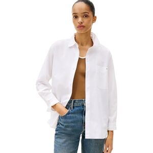 Tommy Hilfiger Women’s Easy Fit Oversized Poplin Shirt, White (Th Optic White), 8 Tommy Hilfiger Women’s Easy Fit Oversized Poplin Shirt, White (Th Optic White), 8