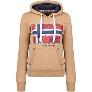 Geographical Norway Women's Gpalm Lady Hooded Sweatshirt, Taupe, Geographical Norway Women's Gpalm Lady Hooded Sweatshirt, Taupe,