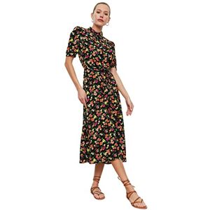 Trendyol Women Midi Shirt Dress Regular fit Woven Dress Orange Trendyol Women Midi Shirt Dress Regular fit Woven Dress Orange