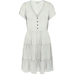 JDY Sezen Life Women's Viscose Short Sleeve Summer Dress with Hearts Knee-Length, Cloud Dancer/Tropical Flowers, XL JDY Sezen Life Women's Viscose Short Sleeve Summer Dress with Hearts Knee-Length, Cloud Dancer/Tropical Flowers, XL