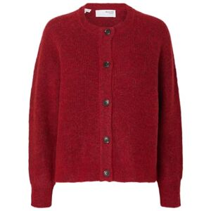 SELECTED FEMME Noos Women's Slflulu LS Knit Short Cardigan, Equestrian Red, M SELECTED FEMME Noos Women's Slflulu LS Knit Short Cardigan, Equestrian Red, M