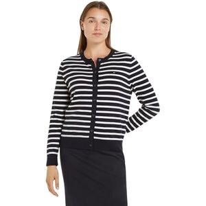 Tommy Hilfiger Women's Elegant Jersey Stitch Cardigan, Multicolor (Desert Sky/Ivory Petal STP), 3XL Tommy Hilfiger Women's Elegant Jersey Stitch Cardigan, Multicolor (Desert Sky/Ivory Petal STP), 3XL