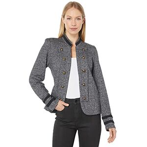 Tommy Hilfiger Women's Open Front Band Jacket Casual Blazer, Black Multi, XL Tommy Hilfiger Women's Open Front Band Jacket Casual Blazer, Black Multi, XL