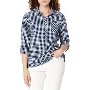 Tommy Hilfiger Women's J2xmh365-tb1-s Shirt, True Blue Multi, S Tommy Hilfiger Women's J2xmh365-tb1-s Shirt, True Blue Multi, S