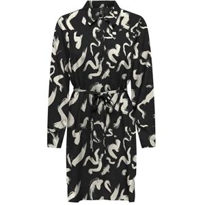 ONLY Onlnova Life Elite L/S Shirt Dress AOP, Black/AOP: 587 Yoko, L ONLY Onlnova Life Elite L/S Shirt Dress AOP, Black/AOP: 587 Yoko, L
