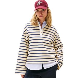 Tommy Hilfiger Women’s Gold Button Terry Rugby Shirt with Pointed Collar, Multicolor (Country Ivory/Dark Night Navy Stp), S Tommy Hilfiger Women’s Gold Button Terry Rugby Shirt with Pointed Collar, Multicolor (Country Ivory/Dark Night Navy Stp), S