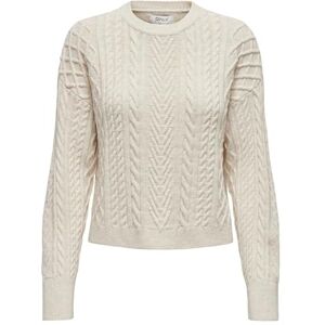 ONLY Onlsofie Ls Cabel Pullover Ex KNT, Pumice Stone, XS ONLY Onlsofie Ls Cabel Pullover Ex KNT, Pumice Stone, XS