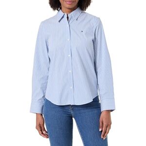 Tommy Hilfiger Women's Ess Poplin Regular Shirt Ww0Ww47169 L/S Shirt, Blue (Classic Ithaca STP Mesmerizing Blue), 52 Tommy Hilfiger Women's Ess Poplin Regular Shirt Ww0Ww47169 L/S Shirt, Blue (Classic Ithaca STP Mesmerizing Blue), 52