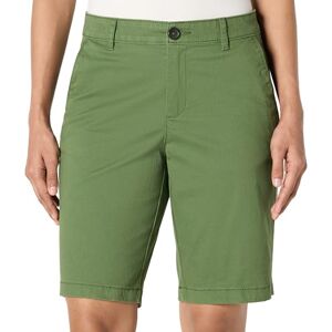 Amazon Essentials Women's Mid-Rise Slim-Fit 10" (25 cm) Inseam Bermuda Chino Shorts, Dark Olive, 22 Amazon Essentials Women's Mid-Rise Slim-Fit 10" (25 cm) Inseam Bermuda Chino Shorts, Dark Olive, 22