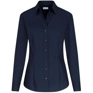 Seidensticker Women's Blouse Shirt Blouse Slim fit Long Sleeve Plain 100% Cotton Dunkelblau Seidensticker Women's Blouse Shirt Blouse Slim fit Long Sleeve Plain 100% Cotton Dunkelblau