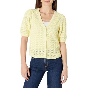 Amazon Essentials Women's Relaxed-Fit Crochet Short-Sleeve Cardigan, Pastel Yellow, X-Large Amazon Essentials Women's Relaxed-Fit Crochet Short-Sleeve Cardigan, Pastel Yellow, X-Large