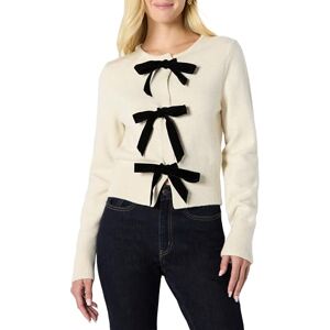 Amazon Essentials Women's Regular-Fit Long-Sleeve Tie Front Cardigan with Bows, Oatmeal Heather, M Amazon Essentials Women's Regular-Fit Long-Sleeve Tie Front Cardigan with Bows, Oatmeal Heather, M