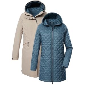 killtec KOW 22 WMN JCKT Women's 3-in-1 Functional Parka with Hood, Waterproof and with Zip-In Quilted Jacket, Light Taupe, 46, 43312-000 killtec KOW 22 WMN JCKT Women's 3-in-1 Functional Parka with Hood, Waterproof and with Zip-In Quilted Jacket, Light Taupe, 46, 43312-000