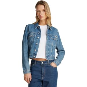 Calvin Klein 90s Cropped Fit Denim Jacket, Blue (Denim Medium), XS Calvin Klein 90s Cropped Fit Denim Jacket, Blue (Denim Medium), XS