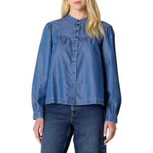 Amazon Essentials Women's Relaxed-Fit Denim Chambray Long-Sleeve Blouse, Classic Medium Wash, X-Large Amazon Essentials Women's Relaxed-Fit Denim Chambray Long-Sleeve Blouse, Classic Medium Wash, X-Large