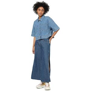 ONLY Womens Onlcleo Life Ss Crop DNM Shirt PIM Noos, Medium Blue Denim, S UK ONLY Womens Onlcleo Life Ss Crop DNM Shirt PIM Noos, Medium Blue Denim, S UK