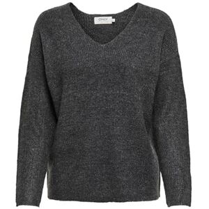 ONLY Women's Onlcamilla V-neck L/S Pullover Knt Noos Sweater, Dark Grey Mel, XS UK ONLY Women's Onlcamilla V-neck L/S Pullover Knt Noos Sweater, Dark Grey Mel, XS UK