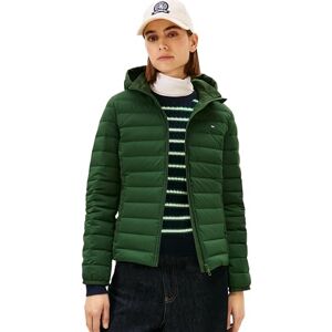 Tommy Hilfiger Women's STRETCH NYLON LW DOWN JACKET WW0WW47753 Puffer Jacket, GREEN (National Forest), L Tommy Hilfiger Women's STRETCH NYLON LW DOWN JACKET WW0WW47753 Puffer Jacket, GREEN (National Forest), L