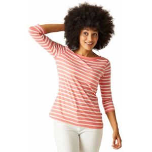 Regatta Bayletta Lightweight Cotton Blend Women's T-Shirt, Shell Pink/White, 12 Regatta Bayletta Lightweight Cotton Blend Women's T-Shirt, Shell Pink/White, 12