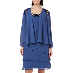Gina Bacconi Embellished Tiered Sequin Jacket Dress, Wedgewood, 16 Gina Bacconi Embellished Tiered Sequin Jacket Dress, Wedgewood, 16