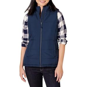 Amazon Essentials Women's Mid-Weight Zip Puffer Gilet, Navy, XS Amazon Essentials Women's Mid-Weight Zip Puffer Gilet, Navy, XS