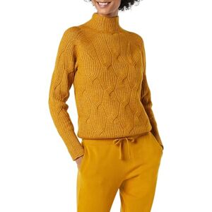 Amazon Essentials Women's Soft Touch Cable Knit Funnel Neck Chunky Jumper, Tobacco Brown, XS Amazon Essentials Women's Soft Touch Cable Knit Funnel Neck Chunky Jumper, Tobacco Brown, XS