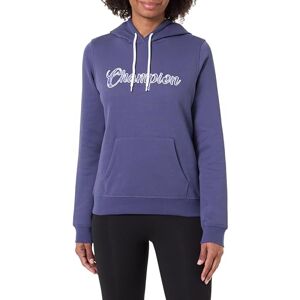Champion Women's fleece hoodie, rib cuff and hem, front kangaroo pocket, hood with adjustable drawcords, graphic logo Blue Champion Women's fleece hoodie, rib cuff and hem, front kangaroo pocket, hood with adjustable drawcords, graphic logo Blue