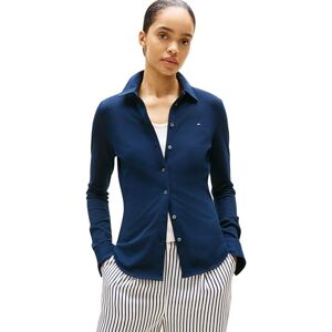Tommy Hilfiger Women’s 1985 Slim Shirt with Pointed Collar, Blue (Dark Night Navy), L Tommy Hilfiger Women’s 1985 Slim Shirt with Pointed Collar, Blue (Dark Night Navy), L