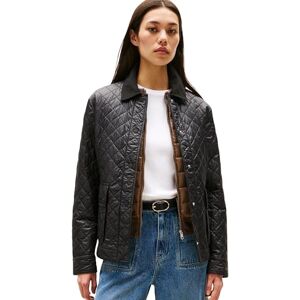 Tommy Hilfiger Women’s Nylon Slim Quilted Jacket with Pointed Collar, Black (Black), 3XL Tommy Hilfiger Women’s Nylon Slim Quilted Jacket with Pointed Collar, Black (Black), 3XL