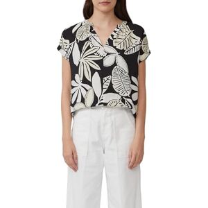 s.Oliver Textured Blouse with Ruffle Detail, Black, 16 s.Oliver Textured Blouse with Ruffle Detail, Black, 16