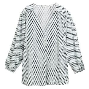 TOM TAILOR Women's Blouse with Pattern, 38005 Green White Tile Minimal, 18 TOM TAILOR Women's Blouse with Pattern, 38005 Green White Tile Minimal, 18
