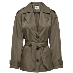 ONLY Women's ONLLINE Short Trenchcoat OTW NOOS Trenchcoat, Walnut, XS ONLY Women's ONLLINE Short Trenchcoat OTW NOOS Trenchcoat, Walnut, XS