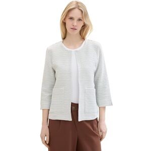 TOM TAILOR Women's 1041218 Blazer, 34869-Offwhite Green Stripe Ck, 26 TOM TAILOR Women's 1041218 Blazer, 34869-Offwhite Green Stripe Ck, 26