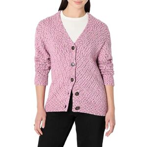 Amazon Essentials Women's Oversized-Fit Multi-Colour Heavyweight Button-Up Cardigan, Fuchsia Marl, S Amazon Essentials Women's Oversized-Fit Multi-Colour Heavyweight Button-Up Cardigan, Fuchsia Marl, S