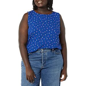 Amazon Essentials Women's Regular-Fit Sleeveless Crew Neck Layering Tank Top, Bright Blue Ditsy Floral, XS Amazon Essentials Women's Regular-Fit Sleeveless Crew Neck Layering Tank Top, Bright Blue Ditsy Floral, XS