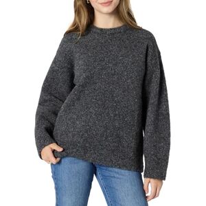 Amazon Essentials Women's Oversized-Fit Faux Mohair Crewneck Jumper, Charcoal Heather, XS Amazon Essentials Women's Oversized-Fit Faux Mohair Crewneck Jumper, Charcoal Heather, XS