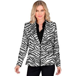 W WIDMANN MILANO Party Fashion WIDMANN Party Fashion Women's Zebra Print Disco Fever Striker Animal Print Sequin Blazer Jacket W WIDMANN MILANO Party Fashion WIDMANN Party Fashion Women's Zebra Print Disco Fever Striker Animal Print Sequin Blazer Jacket