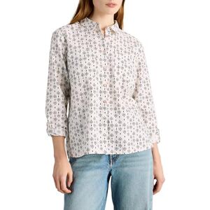 White Stuff Sophie Organic Cotton Shirt Regular Fit, Cotton Fabric with Button Closure White Print Size 12 White Stuff Sophie Organic Cotton Shirt Regular Fit, Cotton Fabric with Button Closure White Print Size 12