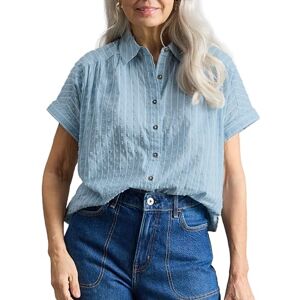 White Stuff Women's Orla Shirt (Pack of 1), Mid Blue, 10 White Stuff Women's Orla Shirt (Pack of 1), Mid Blue, 10