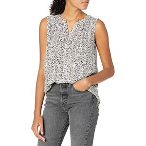 Amazon Essentials Women's Sleeveless V-Neck Woven Shirt, Mini Leopard, L Amazon Essentials Women's Sleeveless V-Neck Woven Shirt, Mini Leopard, L