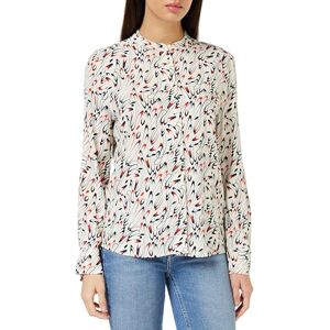 Tommy Hilfiger Women Small Ribbon Collarless Reg Ls Blouses, White, 38 Tommy Hilfiger Women Small Ribbon Collarless Reg Ls Blouses, White, 38